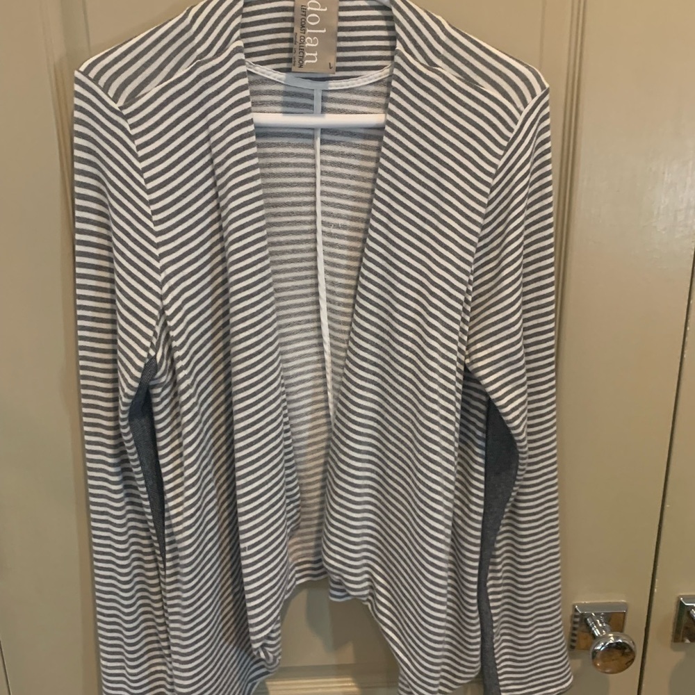 Dolan by Anthropologie Striped Open Cardigan L